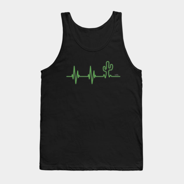 Cactus Heart Beat Tank Top by Cactee